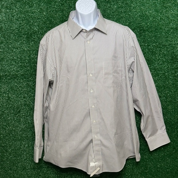 Roundtree & Yorke Black and White Casual Button Down Shirt - Picture 1 of 5